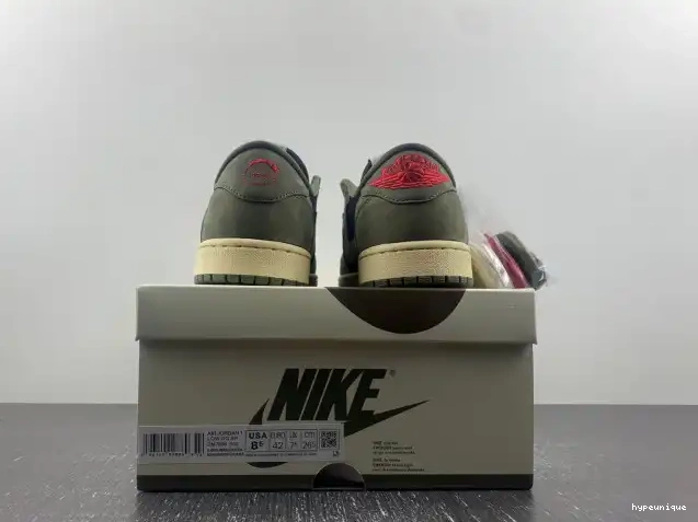 HYPE DM7866-002 AIR LOW JORDAN OG TRAVIS 1 'BLACK SP SCOTT OLIVE' X 0429